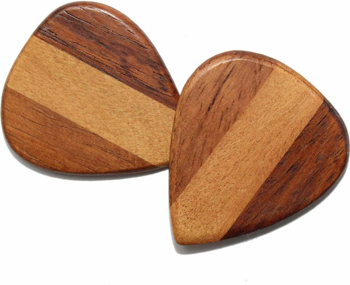 Cocobolo & Perzik houten plectrum